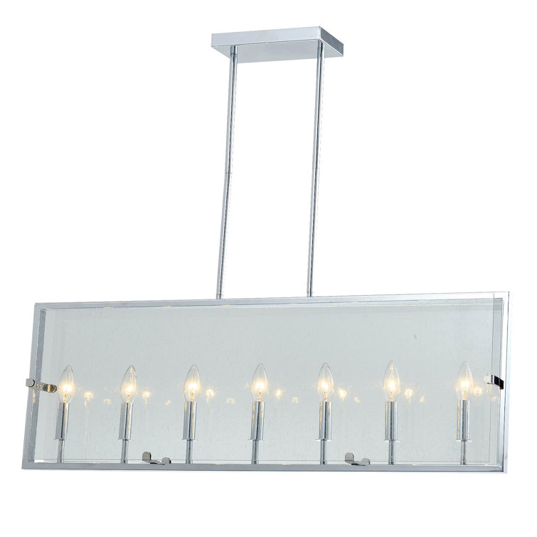 Orren Ellis Cloey 7 Light Chrome Kitchen Island Pendant Wayfair